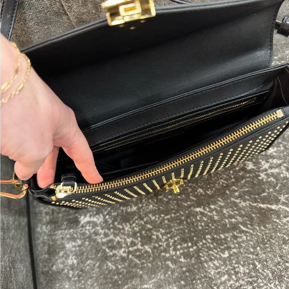 Calvin Klein Black Crossbody Bag with Gold Accents - Picture 6 of 9